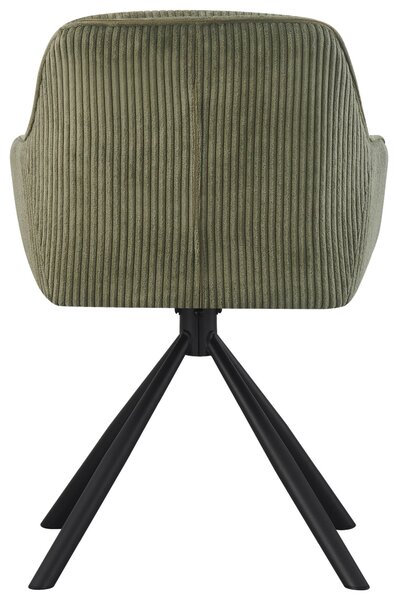 STOLIČKA S PODRÚČKAMI, železo, kord, zelená, čierna Carryhome - Stoličky, Online Only