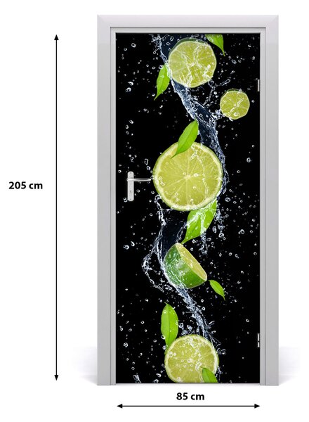 Fototapeta na dvere do domu samolepiace limetky 85x205 cm