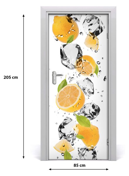 Fototapeta na dvere samolepiace citrón a voda 85x205 cm