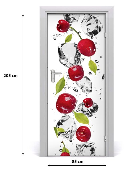 Fototapeta na dvere samolepiace višne a voda 85x205 cm