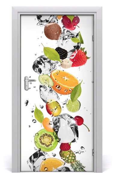 Fototapeta na dvere samolepiace ovocie a voda 95x205 cm