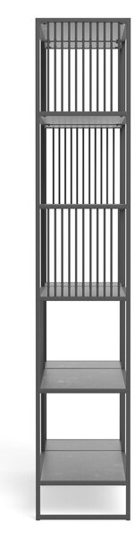 REGÁL, čierna, oceľ, 120/185/35 cm MID.YOU - Online Only drobný nábytok, Online Only