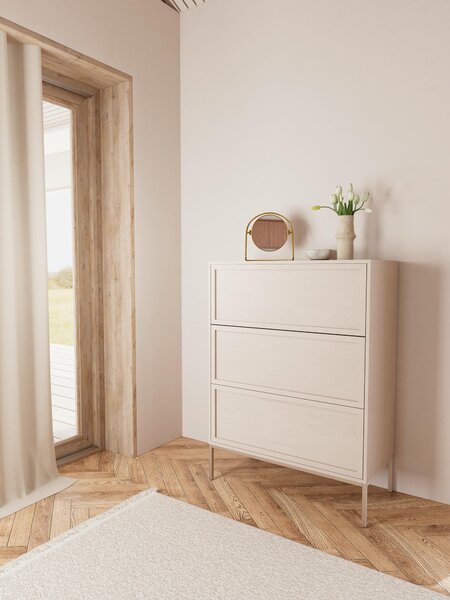KOMODA, sivá, 80/110/40 cm MID.YOU - Komody, Online Only