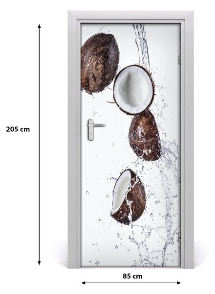 Fototapeta na dvere do domu samolepiace kokos 85x205 cm