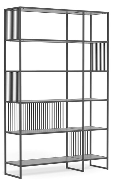 REGÁL, čierna, oceľ, 120/185/35 cm MID.YOU - Online Only drobný nábytok, Online Only