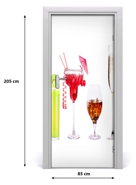 Fototapeta na dvere samolepiace farebné koktaily 85x205 cm