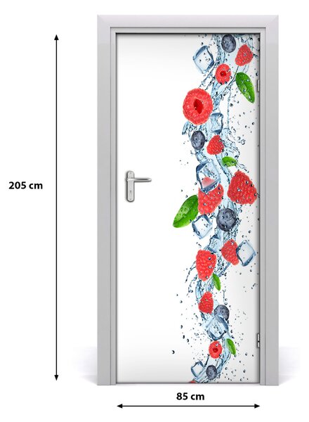 Fototapeta na dvere samolepiace ovocie lesné a voda 85x205 cm