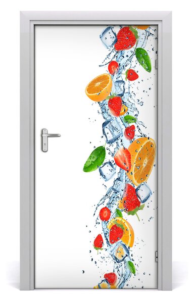 Fototapeta na dvere samolepiace ovocie a ľad 95x205 cm