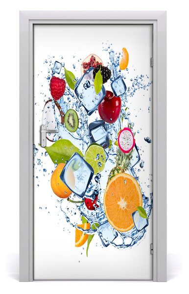 Fototapeta na dvere samolepiace ovocie a ľad 95x205 cm