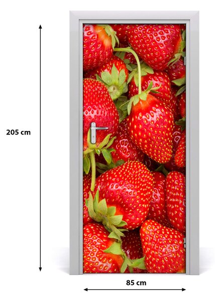 Fototapeta na dvere samolepiace jahody 85x205 cm