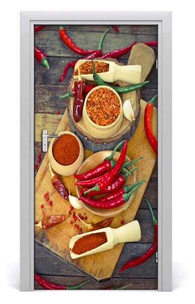 Fototapeta na dvere samolepiace chilli 95x205 cm