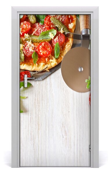 Fototapeta na dvere do domu samolepiace pizza 95x205 cm
