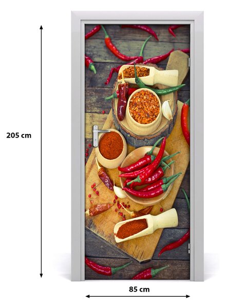 Fototapeta na dvere samolepiace chilli 85x205 cm