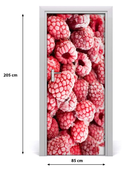Fototapeta na dvere do domu samolepiace maliny 85x205 cm