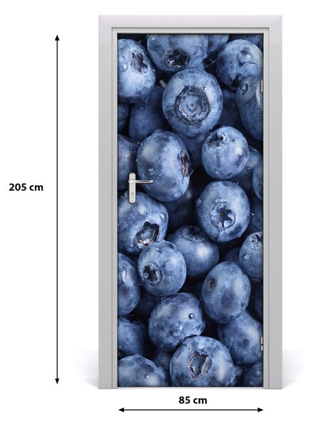 Fototapeta na dvere do domu samolepiace čučoriedky 85x205 cm