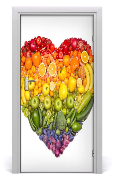 Fototapeta na dvere samolepiace ovocie srdce 95x205 cm