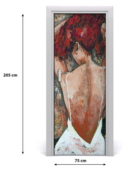Samolepiace fototapety na dvere žena 75x205 cm