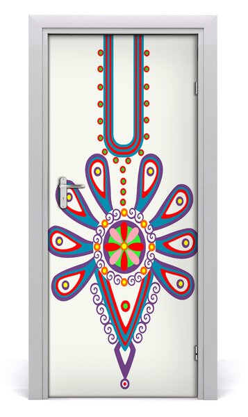 Samolepiace fototapety na dvere Poľský ľudový vzor 85x205 cm