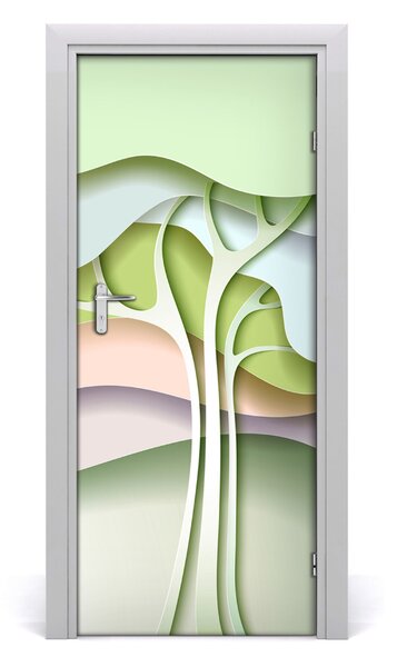 Samolepiace fototapety na dvere abstraktné drevo 85x205 cm
