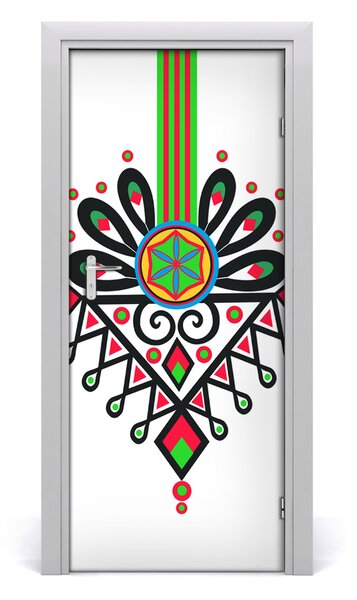 Samolepiace fototapety na dvere Poľský ľudový vzor 85x205 cm