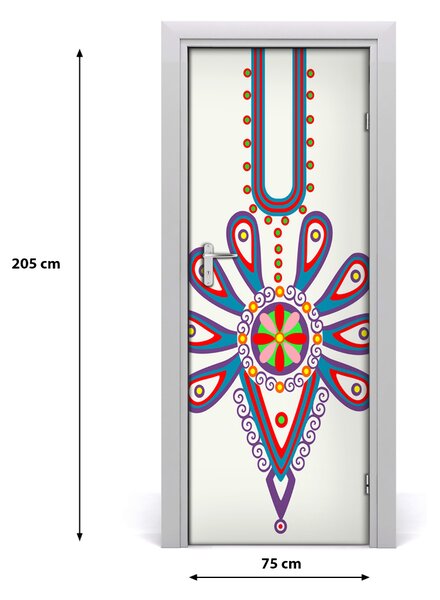 Samolepiace fototapety na dvere Poľský ľudový vzor 75x205 cm