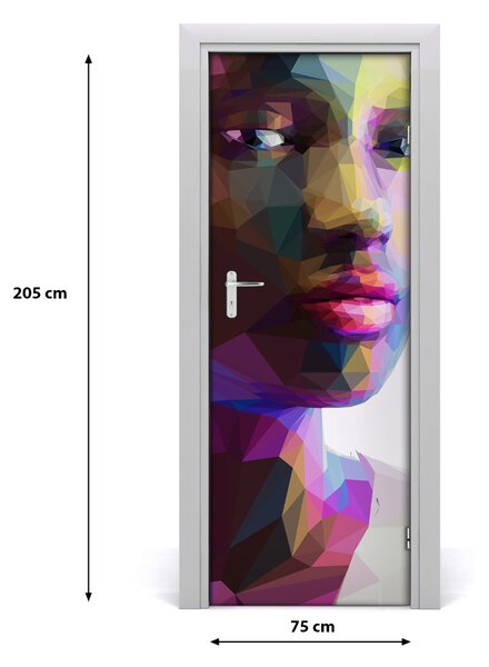 Samolepiace fototapety na dvere abstrakcie žena 75x205 cm