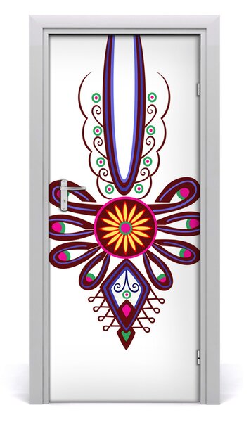 Samolepiace fototapety na dvere Poľský ľudový vzor 85x205 cm