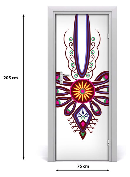 Samolepiace fototapety na dvere Poľský ľudový vzor 75x205 cm
