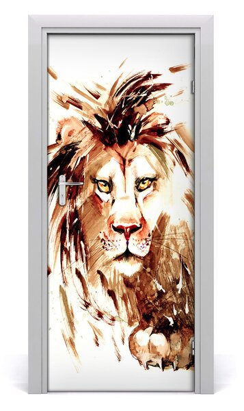 Samolepiace fototapety na dvere Lev 85x205 cm