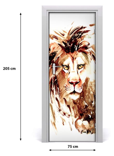 Samolepiace fototapety na dvere Lev 75x205 cm