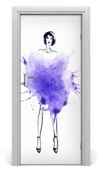 Samolepiace fototapety na dvere ilustrácie móda 85x205 cm