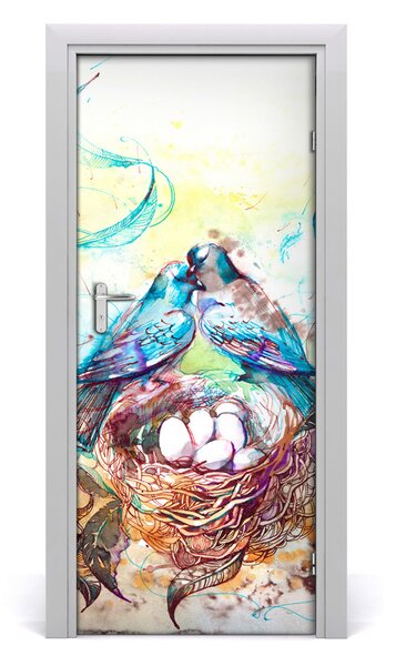 Samolepiace fototapety na dvere rodina 85x205 cm