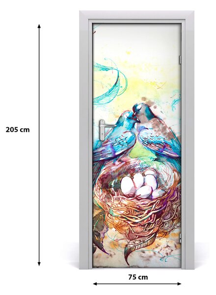 Samolepiace fototapety na dvere rodina 75x205 cm