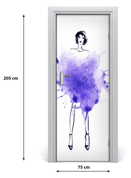 Samolepiace fototapety na dvere ilustrácie móda 75x205 cm