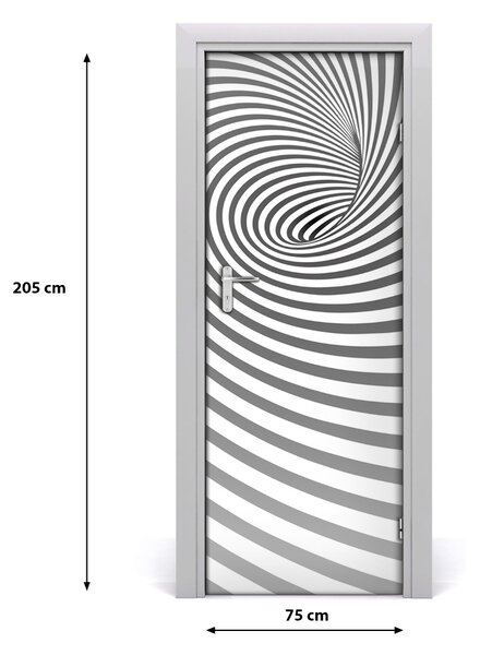 Samolepiace fototapety na dvere Špirála v pásky 75x205 cm