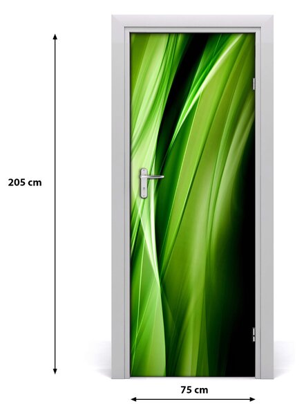 Samolepiace fototapety na dvere Zelená vlny pozadia 75x205 cm