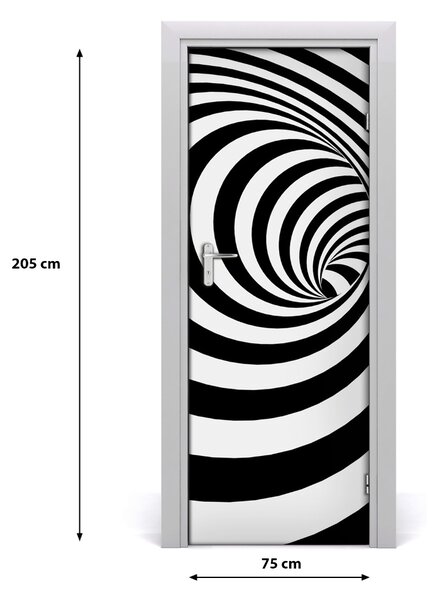 Samolepiace fototapety na dvere Špirála v pásky 75x205 cm