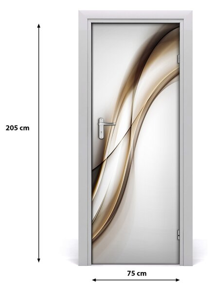 Samolepiace fototapety na dvere hnedá vlna 75x205 cm