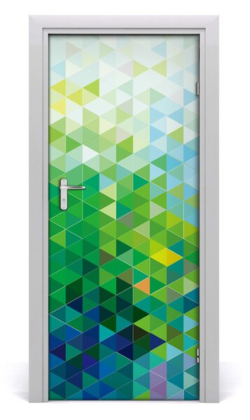 Samolepiace fototapety na dvere abstrakcie trojuholníky 85x205 cm