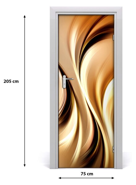 Samolepiace fototapety na dvere abstraktné vlny 75x205 cm