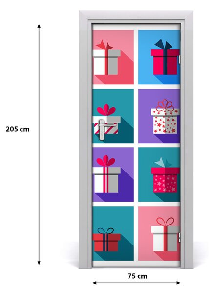 Samolepiace fototapety na dvere darčeky 75x205 cm