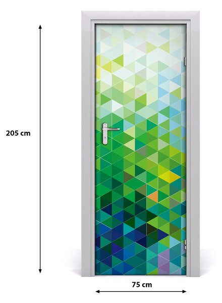 Samolepiace fototapety na dvere abstrakcie trojuholníky 75x205 cm