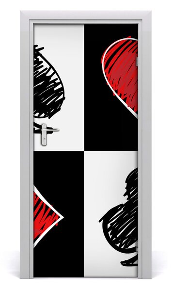 Samolepiace fototapety na dvere kartové farby 85x205 cm