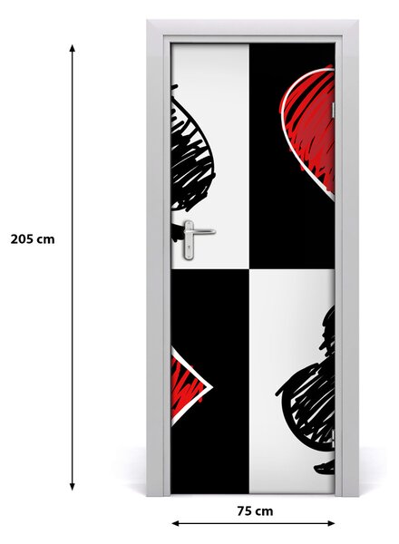Samolepiace fototapety na dvere kartové farby 75x205 cm