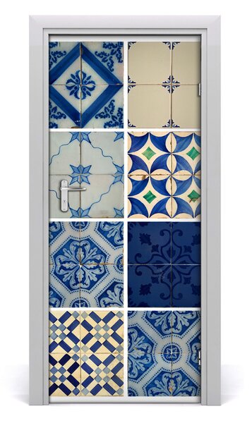Samolepiace fototapety na dvere Portugalské dlažice 85x205 cm