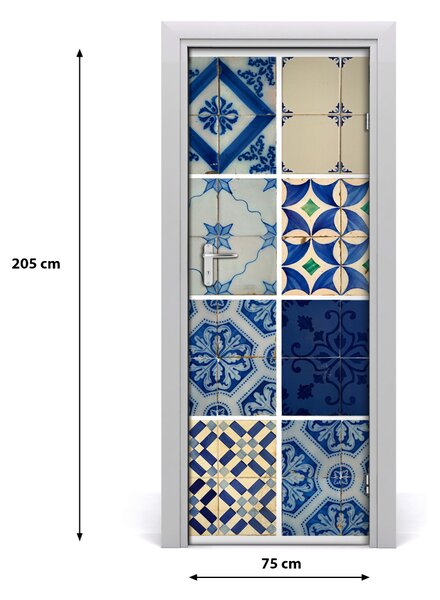 Samolepiace fototapety na dvere Portugalské dlažice 75x205 cm