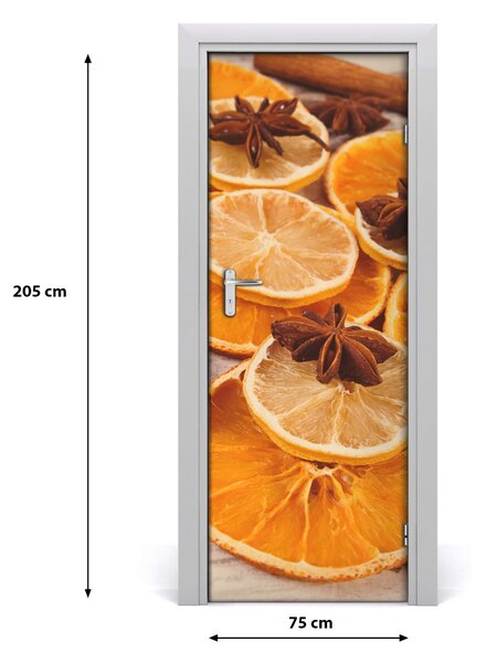 Samolepiace fototapety na dvere vôňa sviatkov 75x205 cm