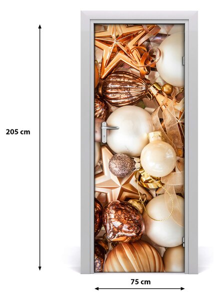 Samolepiace fototapety na dvere sviatočné ozdoby 75x205 cm