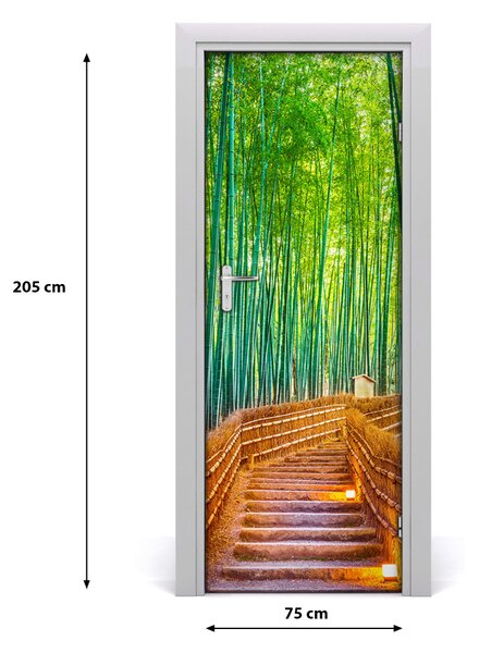 Fototapeta samolepiace na dvere bambusový les 75x205 cm