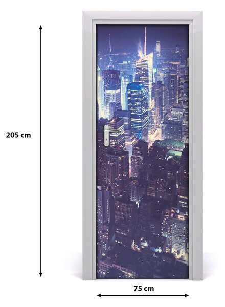 Fototapeta samolepiace na dvere Manhattan noc 75x205 cm